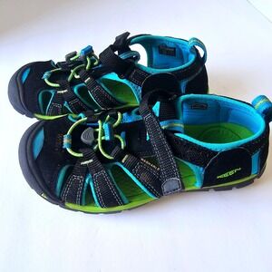 KEEN Newport H2 Water Sandal Black Teal Green Toddler Boy 2 Outdoor